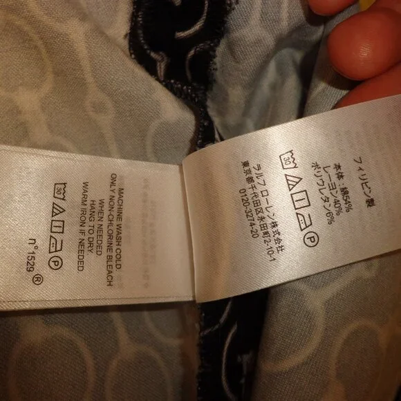 NWOT Ralph Lauren Equestrian Straight Leg Pant 6 Horse Bit Zip Navy/Wht - Picture 14 of 16